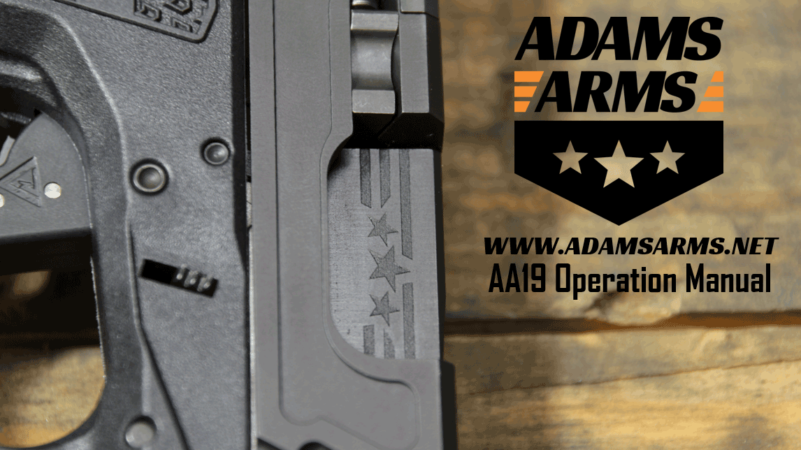 Close up of Glock 19, operations manual cover image