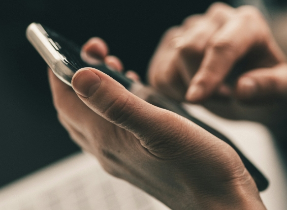 Smartphone in hand
